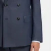 Two-piece slim-fit suit in patterned virgin wool