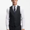 Two-piece slim-fit suit in patterned virgin wool
