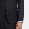 Two-piece slim-fit suit in patterned virgin wool