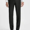 Two-piece slim-fit suit in patterned virgin wool