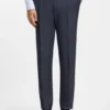 Two-piece slim-fit suit in patterned virgin wool