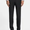 Two-piece slim-fit suit in patterned virgin wool