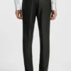 Two-piece slim-fit suit in patterned virgin wool