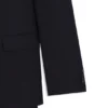 Two-piece slim-fit suit in patterned virgin wool