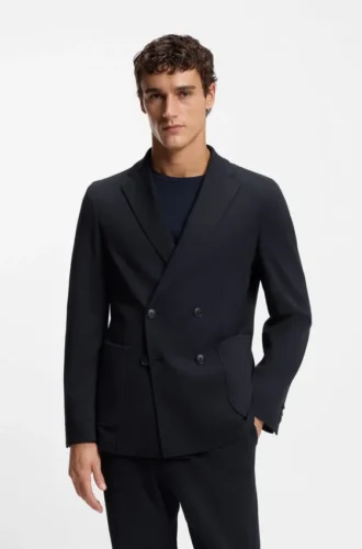 Two-piece slim-fit suit in performance-stretch fabric