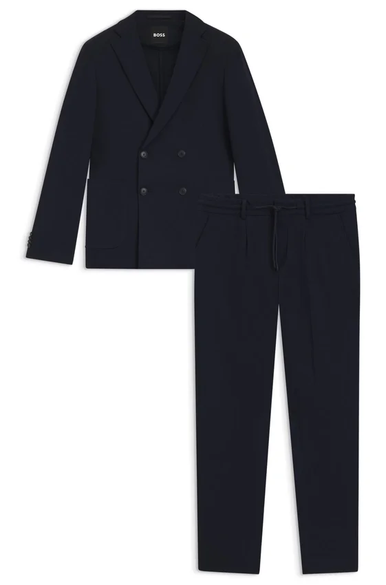 Two-piece slim-fit suit in performance-stretch fabric Two-piece slim-fit suit in performance-stretch fabric