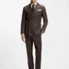 Two-piece slim-fit suit in stretch cotton Two-piece slim-fit suit in stretch cotton