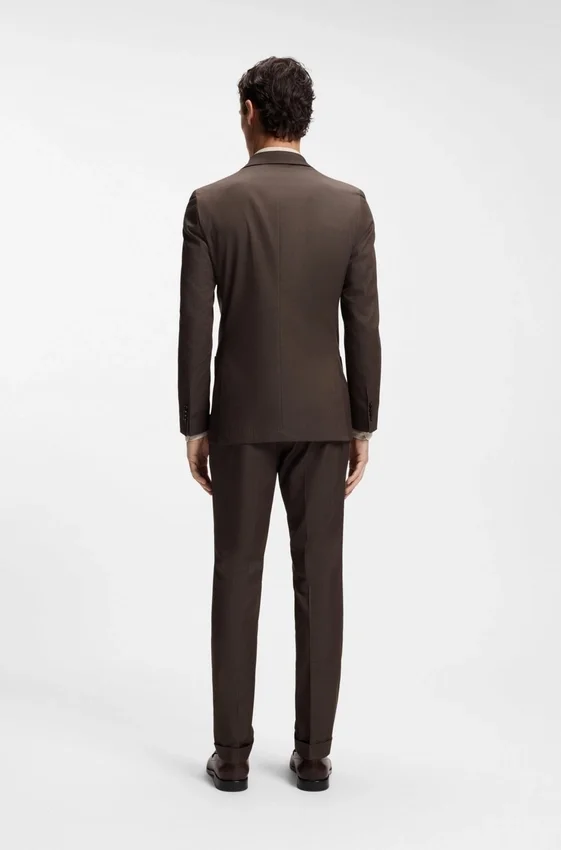 Two-piece slim-fit suit in stretch cotton Two-piece slim-fit suit in stretch cotton
