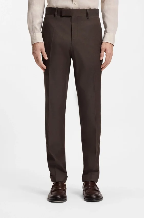 Two-piece slim-fit suit in stretch cotton Two-piece slim-fit suit in stretch cotton