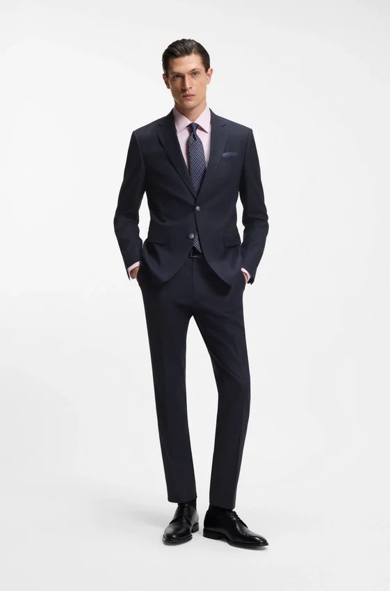 Two-piece slim-fit suit in stretch fabric Two-piece slim-fit suit in stretch fabric