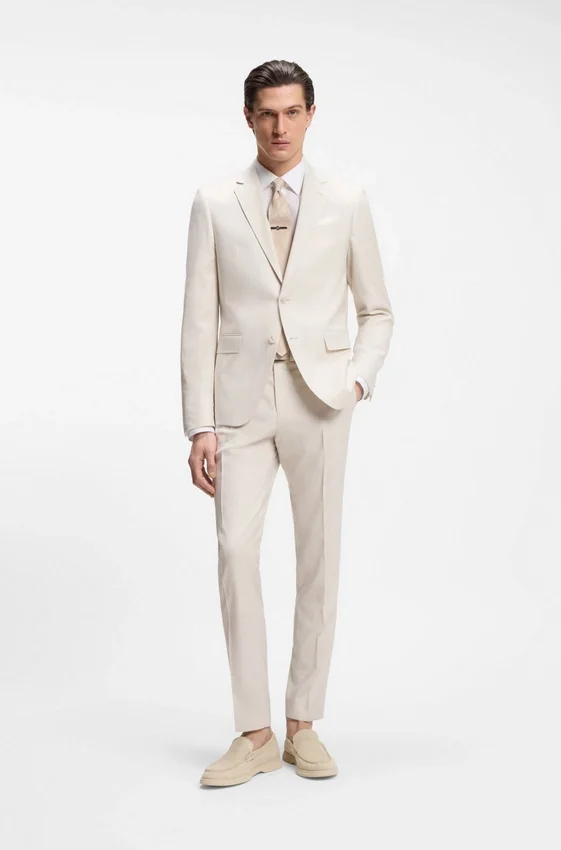 Two-piece slim-fit suit in stretch fabric Two-piece slim-fit suit in stretch fabric