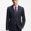 Two-piece slim-fit suit in stretch fabric Two-piece slim-fit suit in stretch fabric