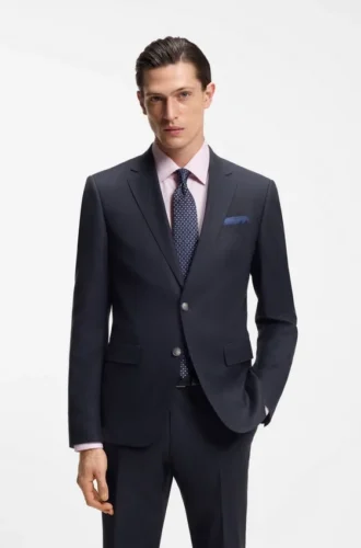 Two-piece slim-fit suit in stretch fabric