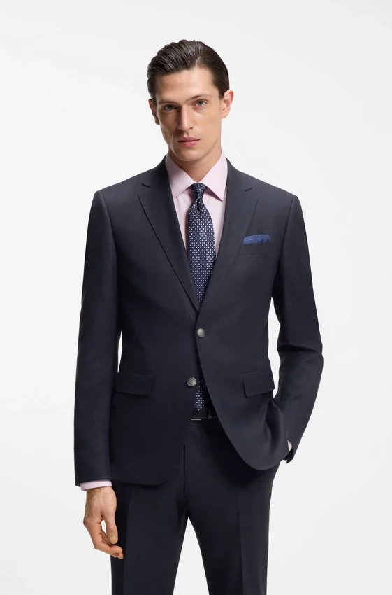 Two-piece slim-fit suit in stretch fabric Two-piece slim-fit suit in stretch fabric