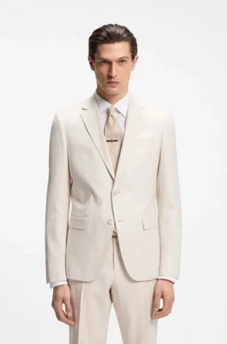 Two-piece slim-fit suit in stretch fabric