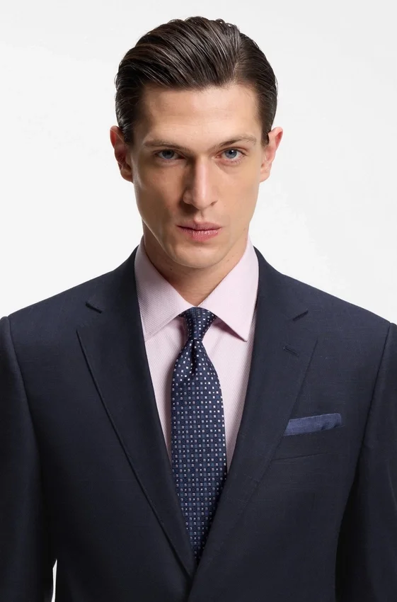 Two-piece slim-fit suit in stretch fabric Two-piece slim-fit suit in stretch fabric