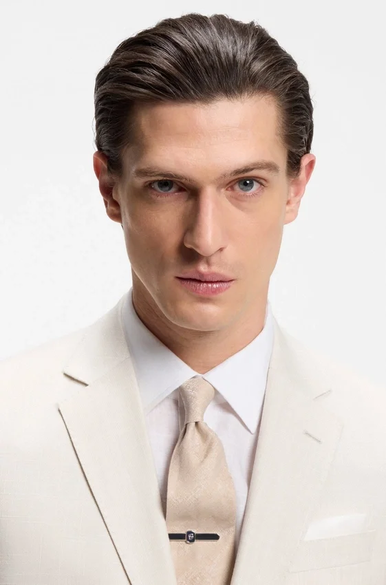 Two-piece slim-fit suit in stretch fabric Two-piece slim-fit suit in stretch fabric