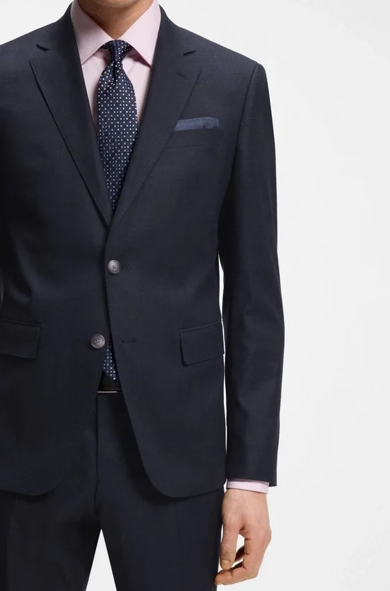 Two-piece slim-fit suit in stretch fabric Two-piece slim-fit suit in stretch fabric