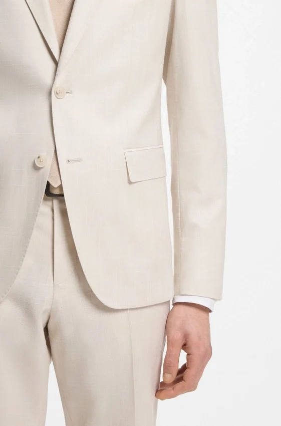 Two-piece slim-fit suit in stretch fabric Two-piece slim-fit suit in stretch fabric