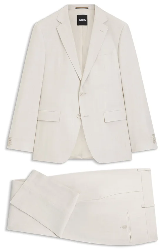 Two-piece slim-fit suit in stretch fabric Two-piece slim-fit suit in stretch fabric