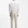 Two-piece slim-fit suit in striped linen and wool Two-piece slim-fit suit in striped linen and wool