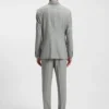 Two-piece slim-fit suit in striped virgin wool Two-piece slim-fit suit in striped virgin wool