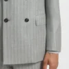 Two-piece slim-fit suit in striped virgin wool Two-piece slim-fit suit in striped virgin wool