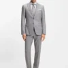 Two-piece slim-fit suit in virgin wool and silk Two-piece slim-fit suit in virgin wool and silk