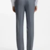 Two-piece slim-fit suit in virgin wool and silk