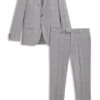 Two-piece slim-fit suit in virgin wool and silk Two-piece slim-fit suit in virgin wool and silk