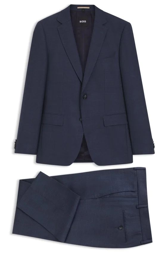 Two-piece slim-fit suit in virgin wool and silk Two-piece slim-fit suit in virgin wool and silk