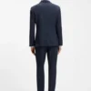Two-piece slim-fit suit in wool and silk