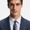 Two-piece slim-fit suit in wool and silk