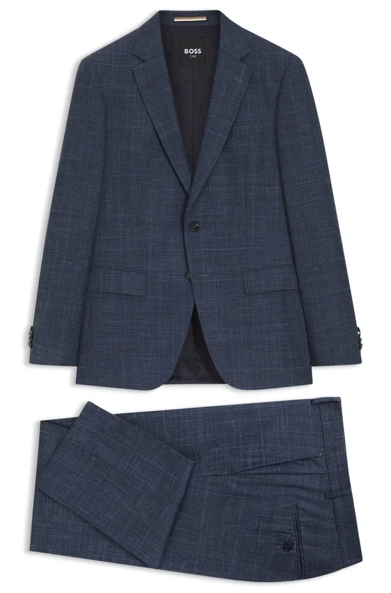 Two-piece slim-fit suit in wool, silk and linen Two-piece slim-fit suit in wool, silk and linen