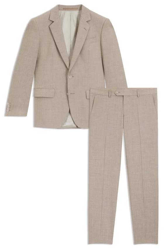 Two-piece suit in virgin wool, silk and linen Two-piece suit in virgin wool, silk and linen