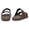 Two-strap slides with branded buckles