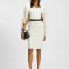 V-neck business dress with seam details V-neck business dress with seam details