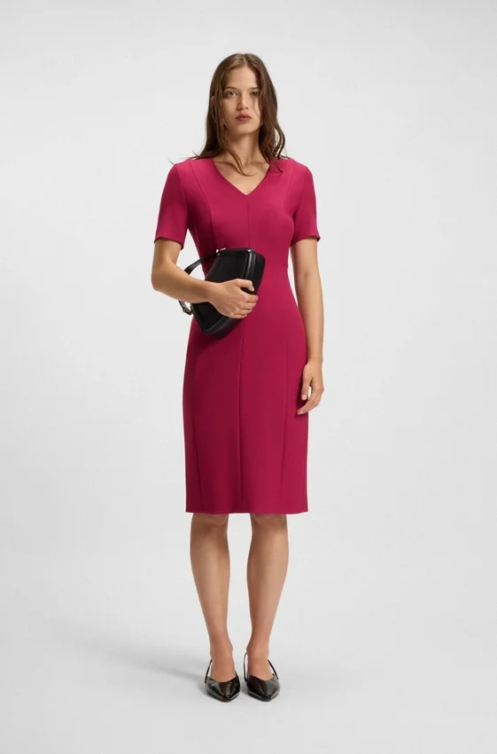 V-neck business dress with seam details V-neck business dress with seam details
