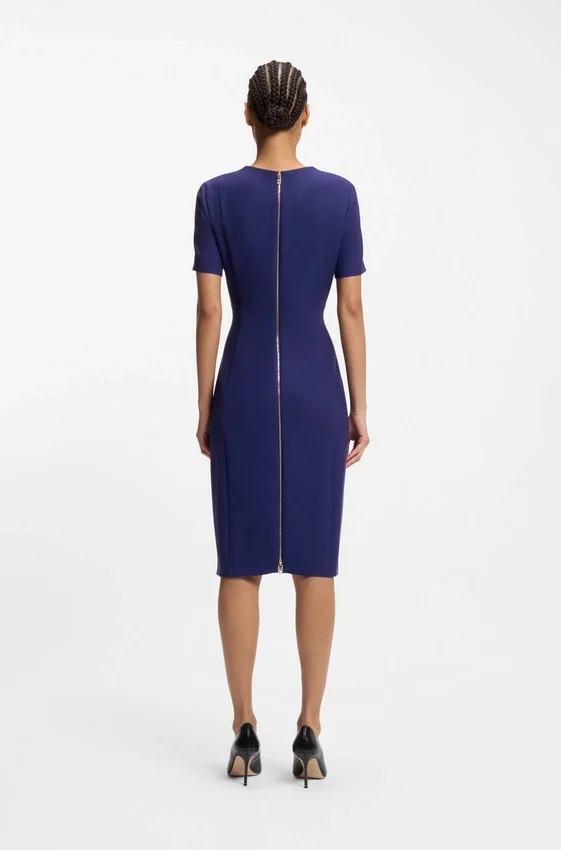 V-neck business dress with seam details V-neck business dress with seam details