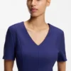 V-neck business dress with seam details V-neck business dress with seam details