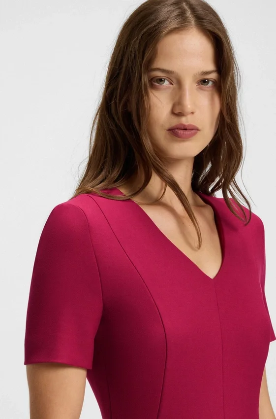 V-neck business dress with seam details V-neck business dress with seam details