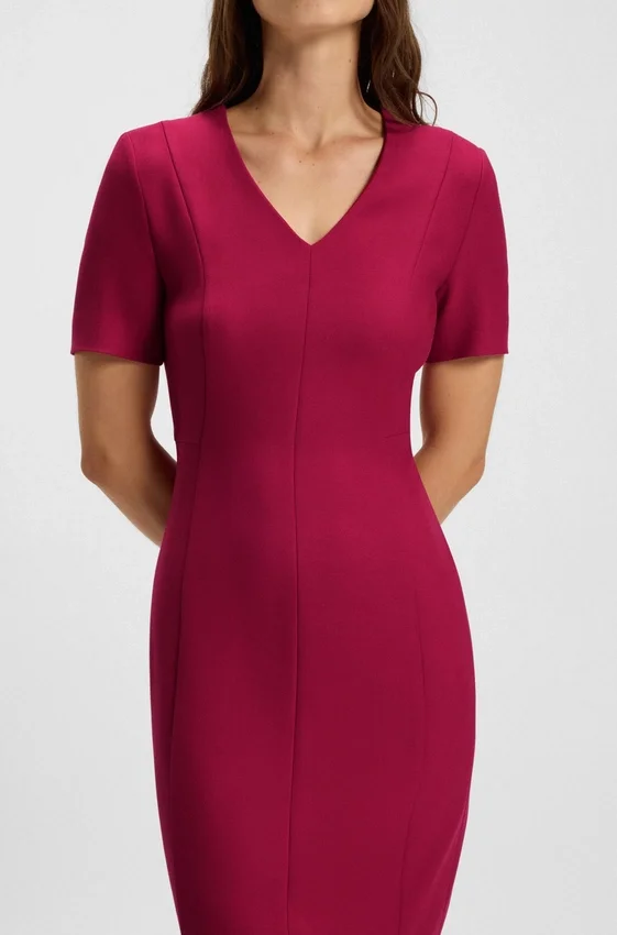 V-neck business dress with seam details V-neck business dress with seam details