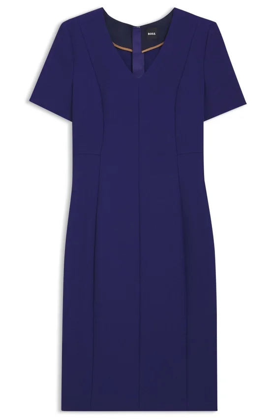 V-neck business dress with seam details V-neck business dress with seam details