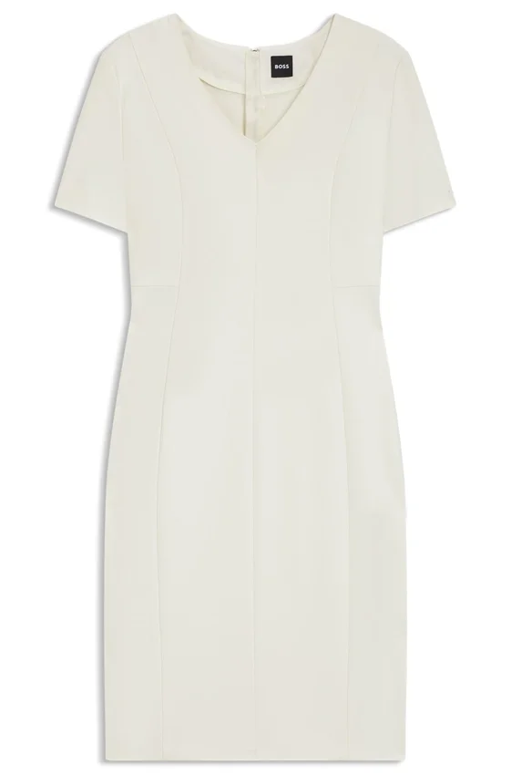 V-neck business dress with seam details V-neck business dress with seam details