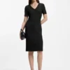 V-neck dress in stretch fabric V-neck dress in stretch fabric