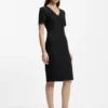 V-neck dress in stretch fabric V-neck dress in stretch fabric
