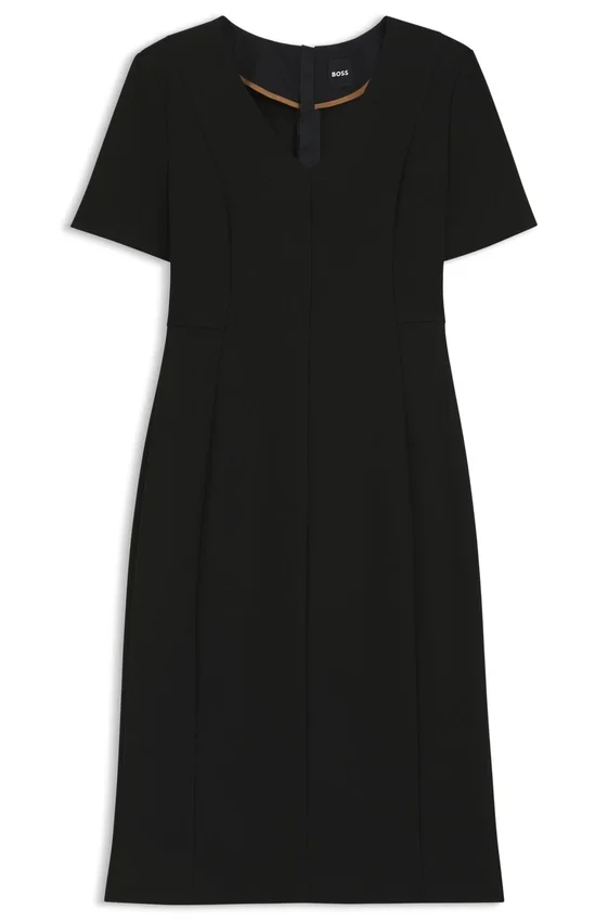 V-neck dress in stretch fabric V-neck dress in stretch fabric