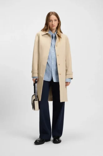Vertical-stripe blouse in a cotton blend