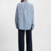 Vertical-stripe blouse in a cotton blend