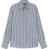 Vertical-stripe blouse in a cotton blend